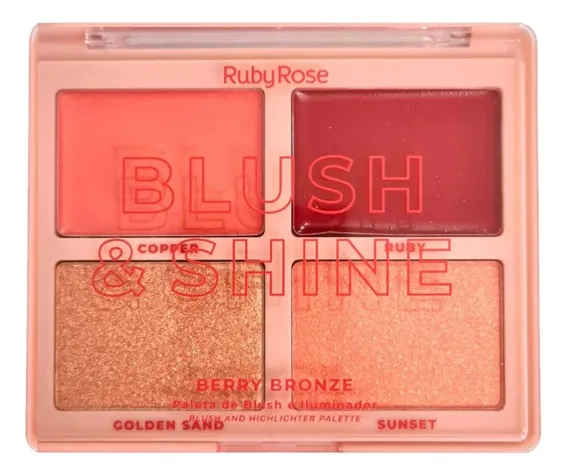 Paleta de sombras Blush & Shine Rose Gold